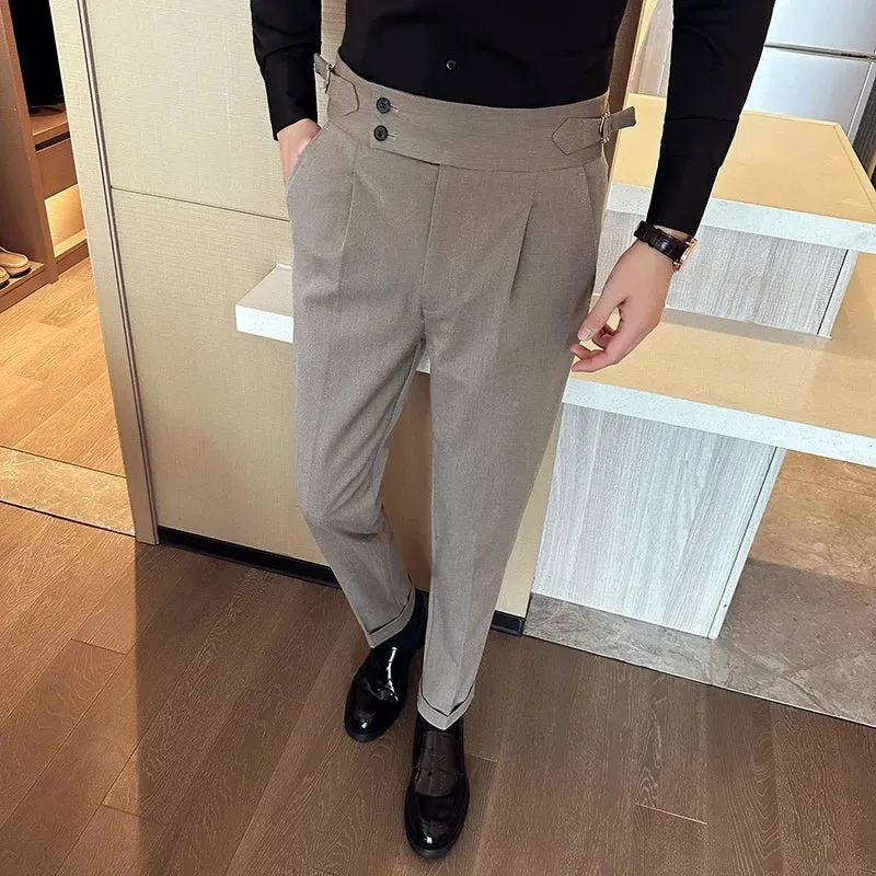 Hohe Taille Business-Anzughose für Männer