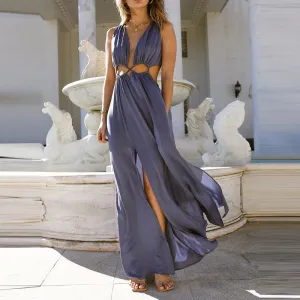 Hollow Out Maxi Dress with Slit
