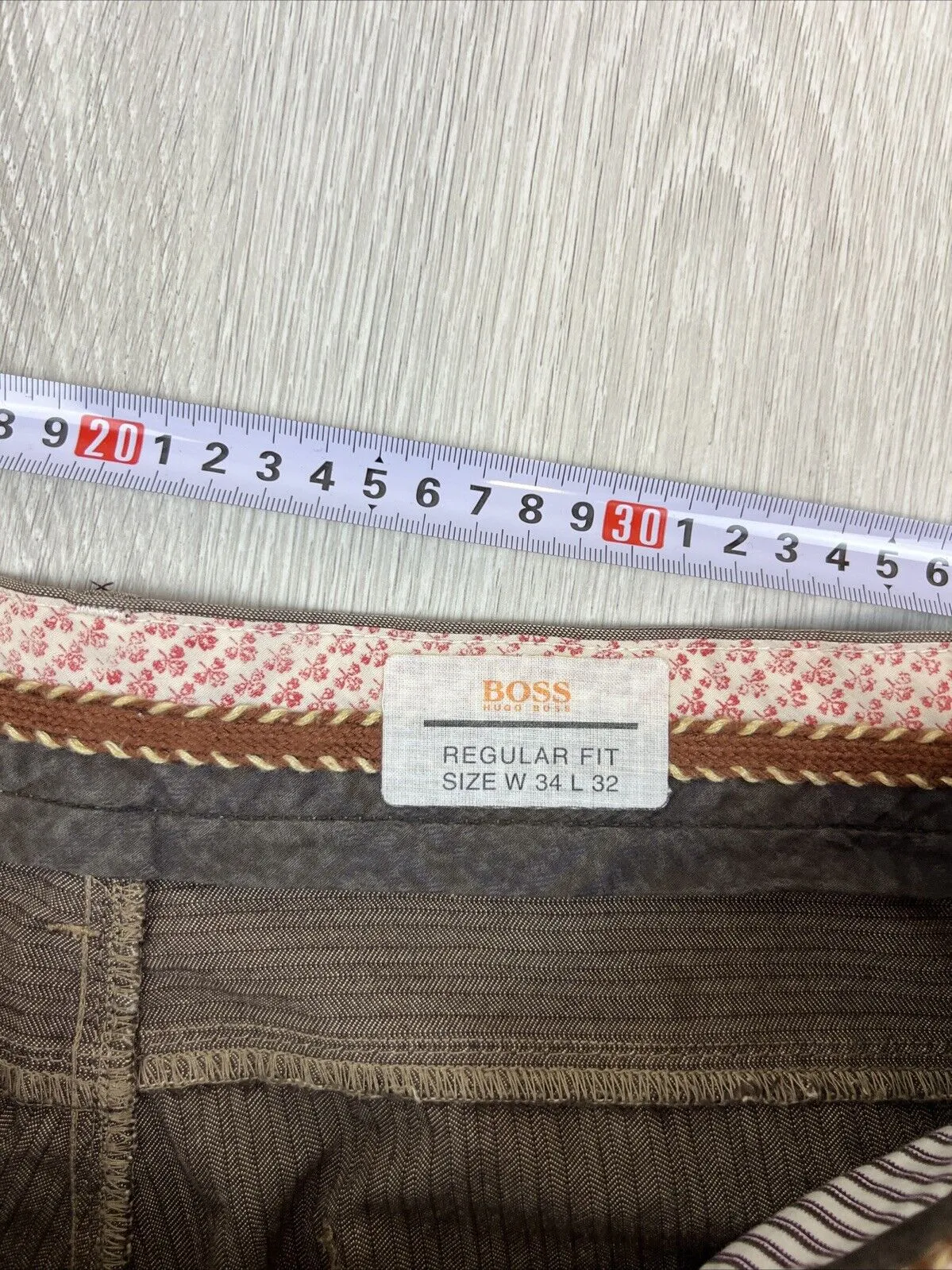 HUGO Boss Mens Brown Chino Pants Size 32
