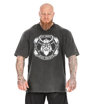 In Iron We Trust Tee - Stone Black