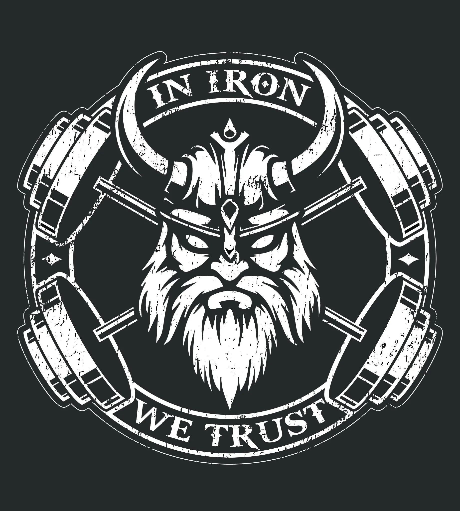 In Iron We Trust Tee - Stone Black