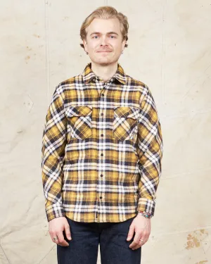 Indigofera Bryson Flannel Check Shirt Black / Beige / Gold