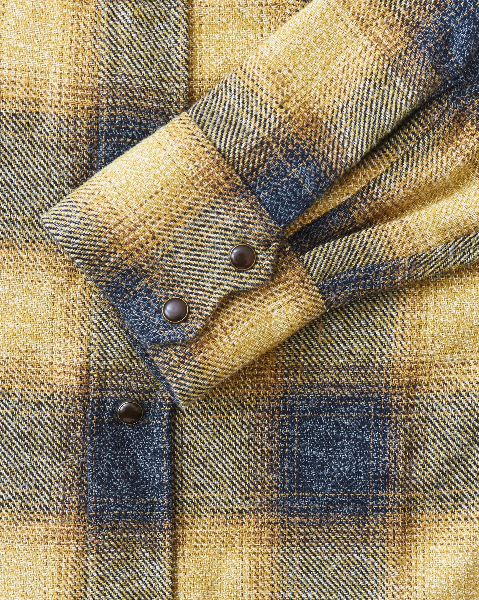 Indigofera Dollard Shirt Brushed Shadow Check Charcoal / Gold