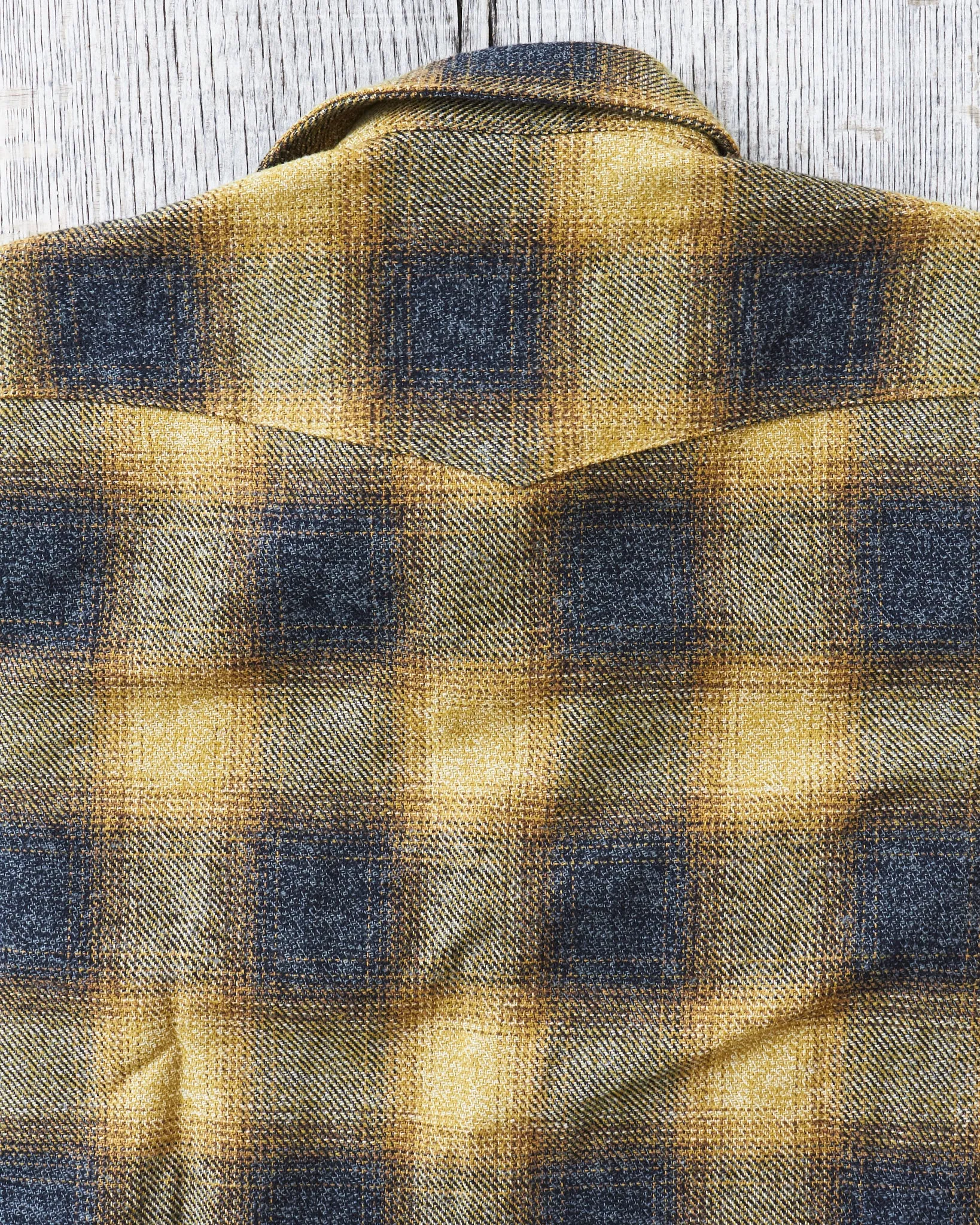Indigofera Dollard Shirt Brushed Shadow Check Charcoal / Gold