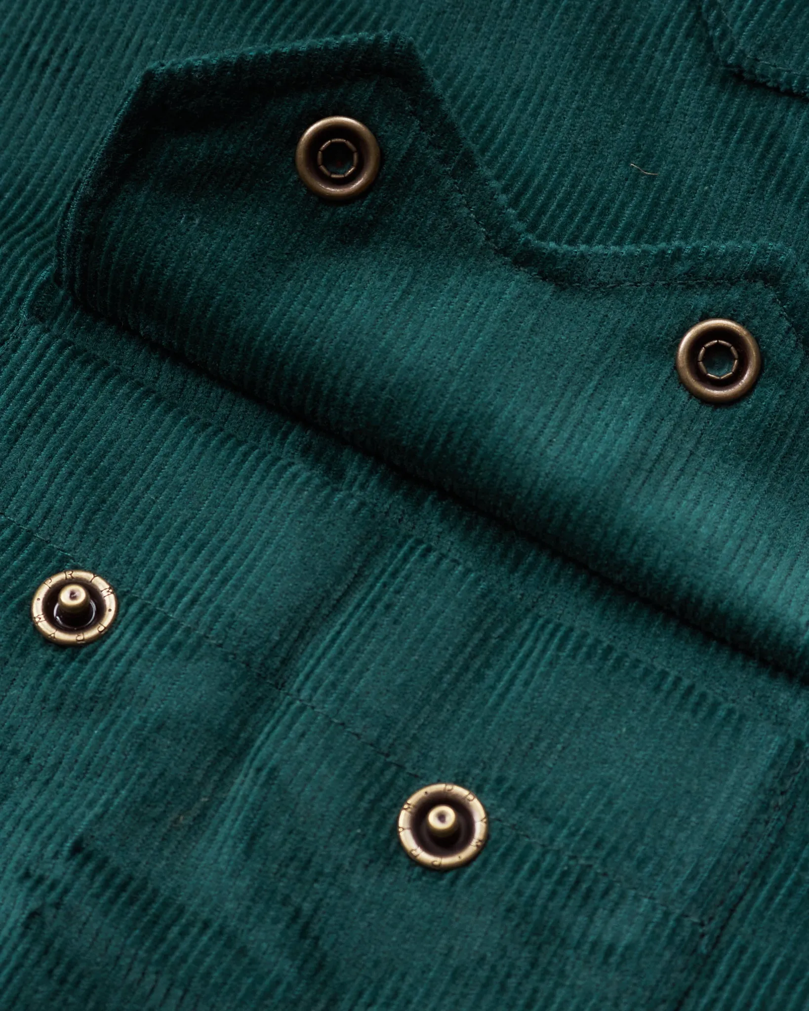 Indigofera Dollard Shirt Cotton Green Corduroy