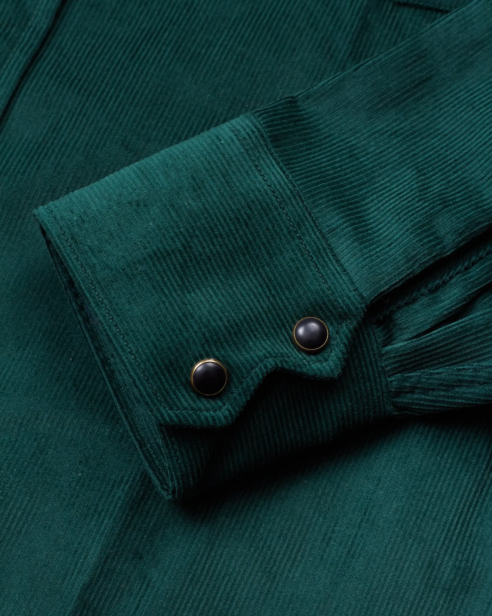 Indigofera Dollard Shirt Cotton Green Corduroy