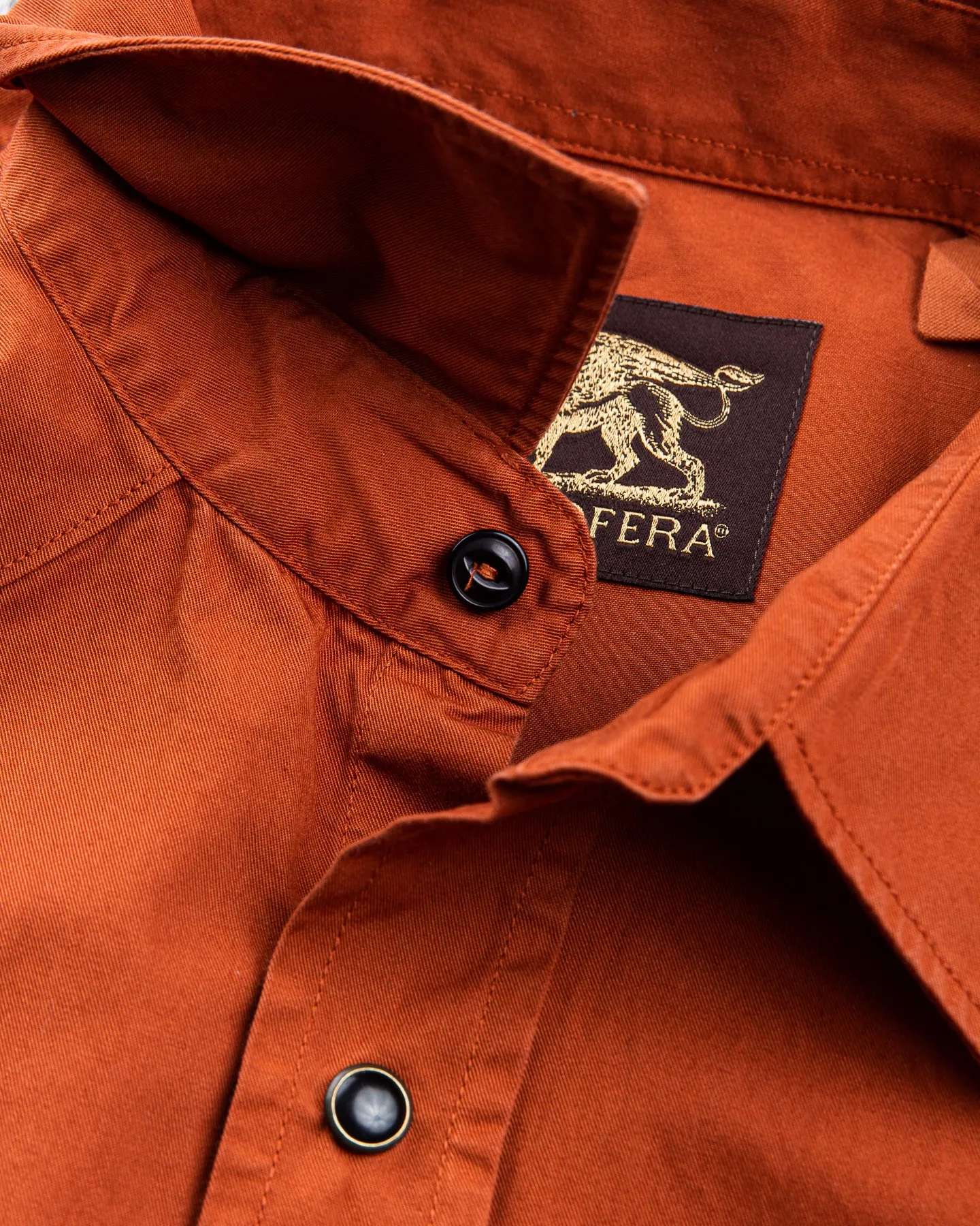 Indigofera Dollard Shirt Cotton Twill Umber