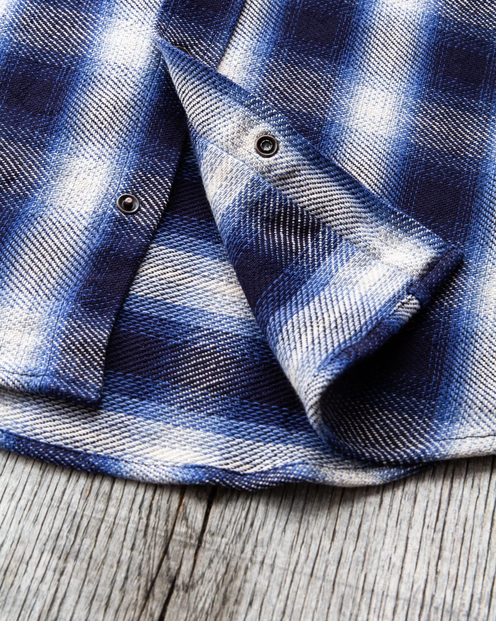 Indigofera Dollard Shirt Flannel Check Blue / White