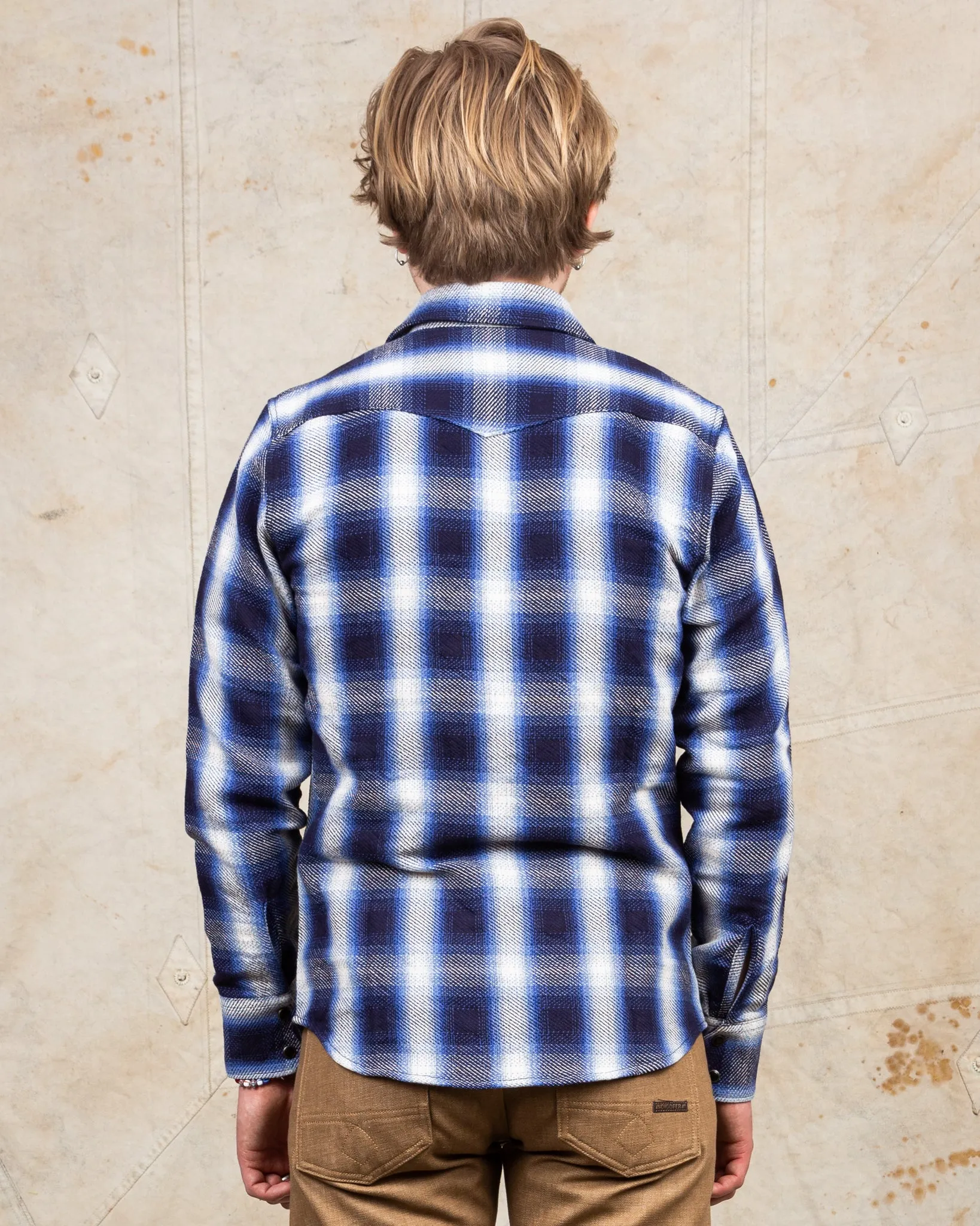 Indigofera Dollard Shirt Flannel Check Blue / White