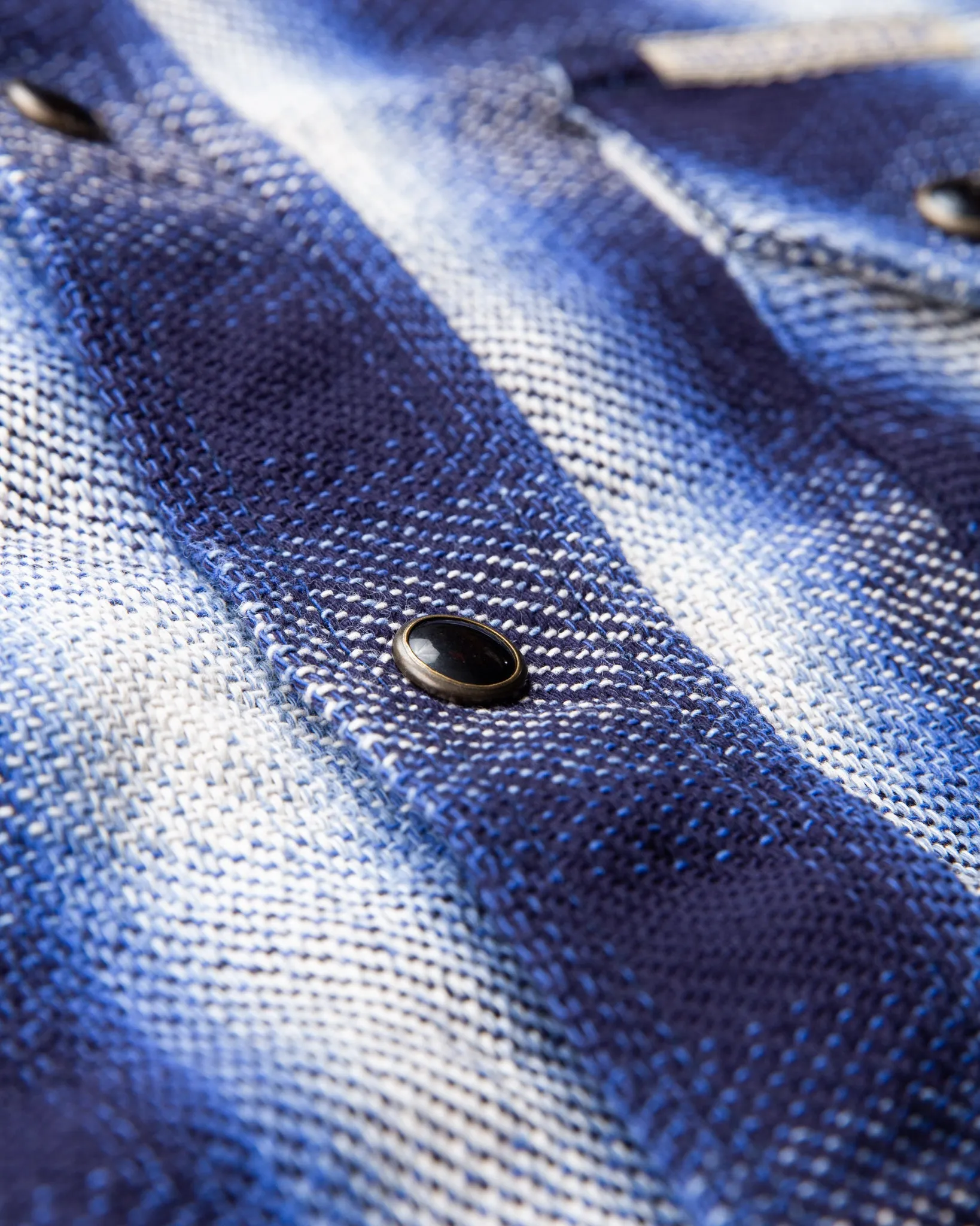 Indigofera Dollard Shirt Flannel Check Blue / White