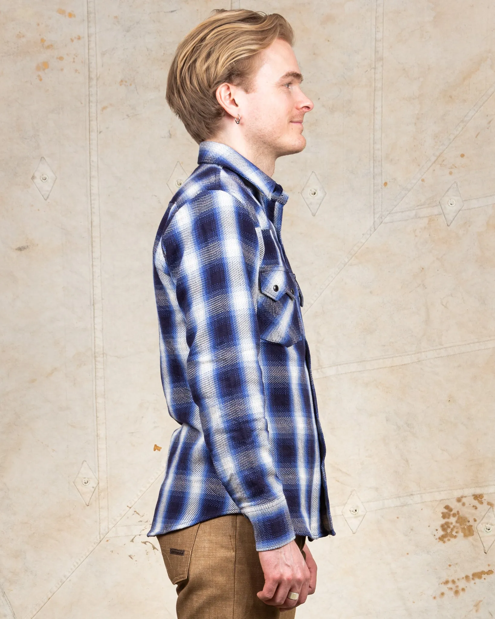 Indigofera Dollard Shirt Flannel Check Blue / White