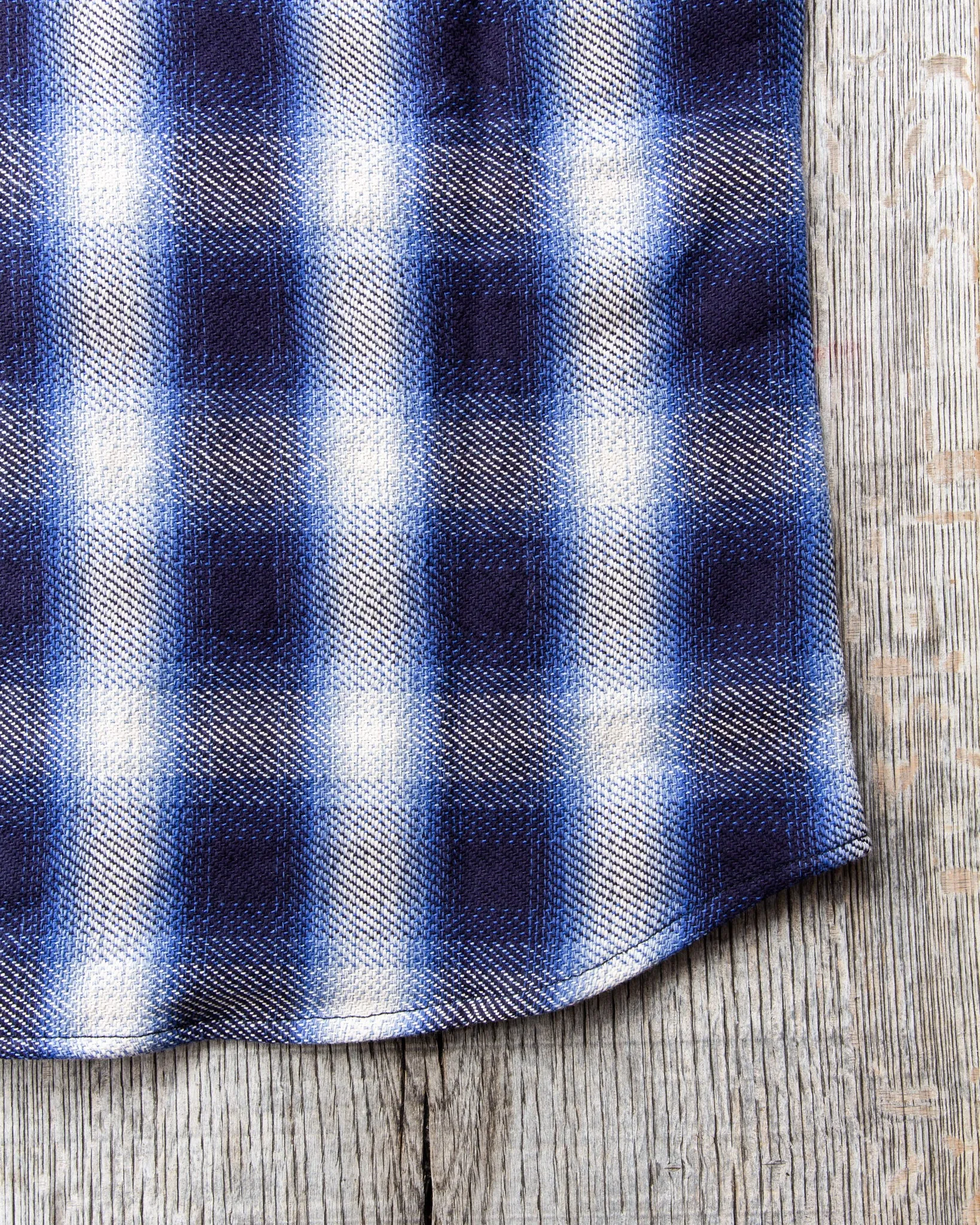 Indigofera Dollard Shirt Flannel Check Blue / White