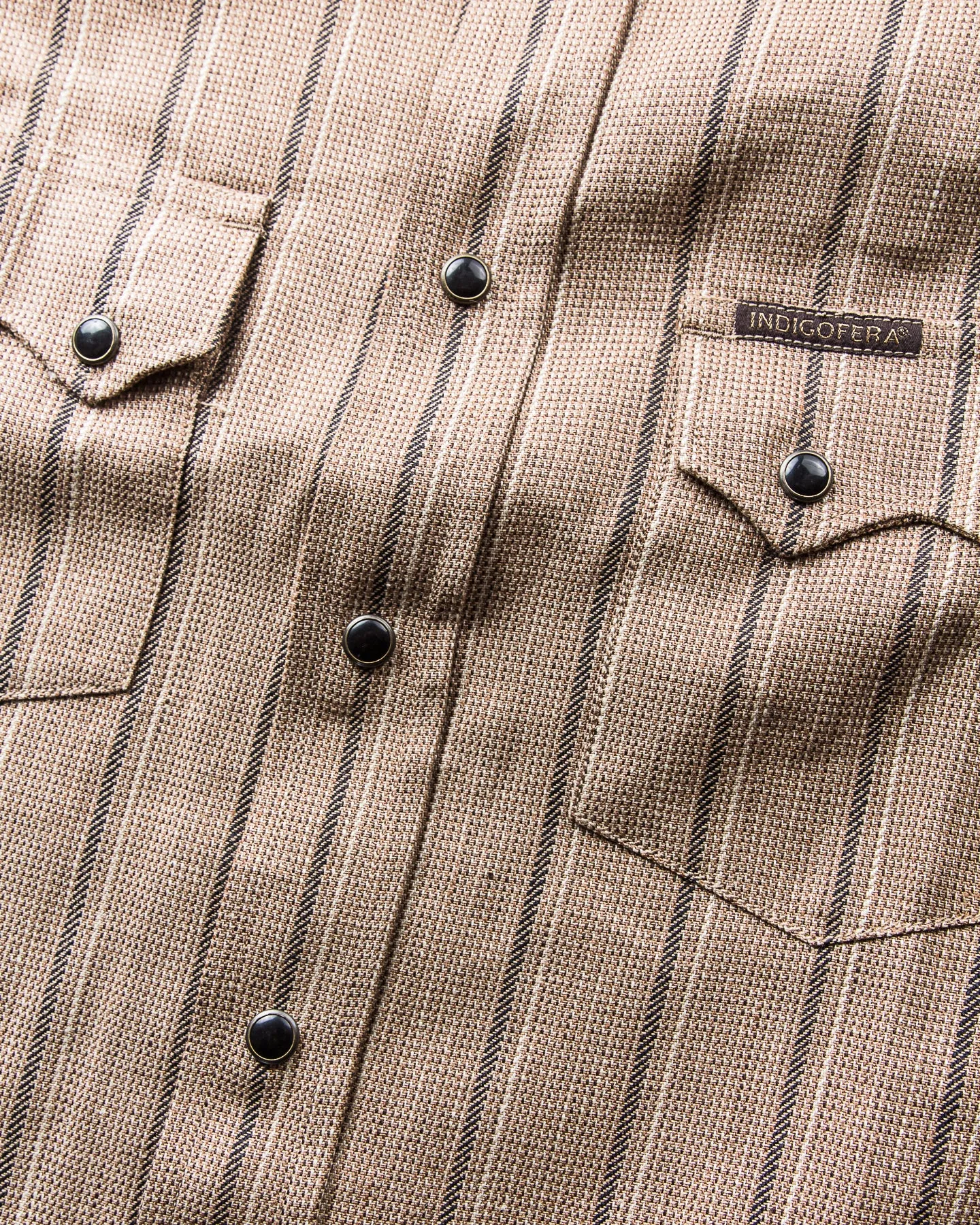Indigofera Dollard Shirt Linen / Cotton Stripe