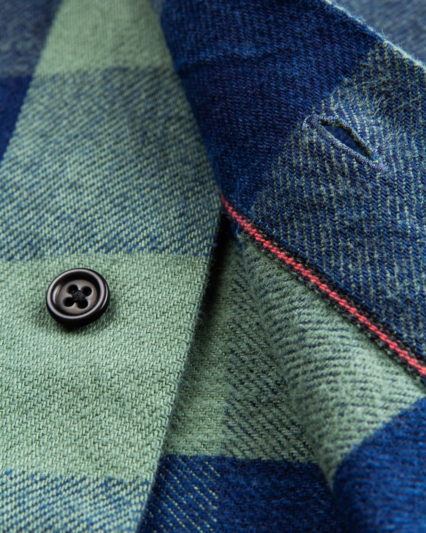 Indigofera Norris Flannel Shirt Dark Indigo / Green