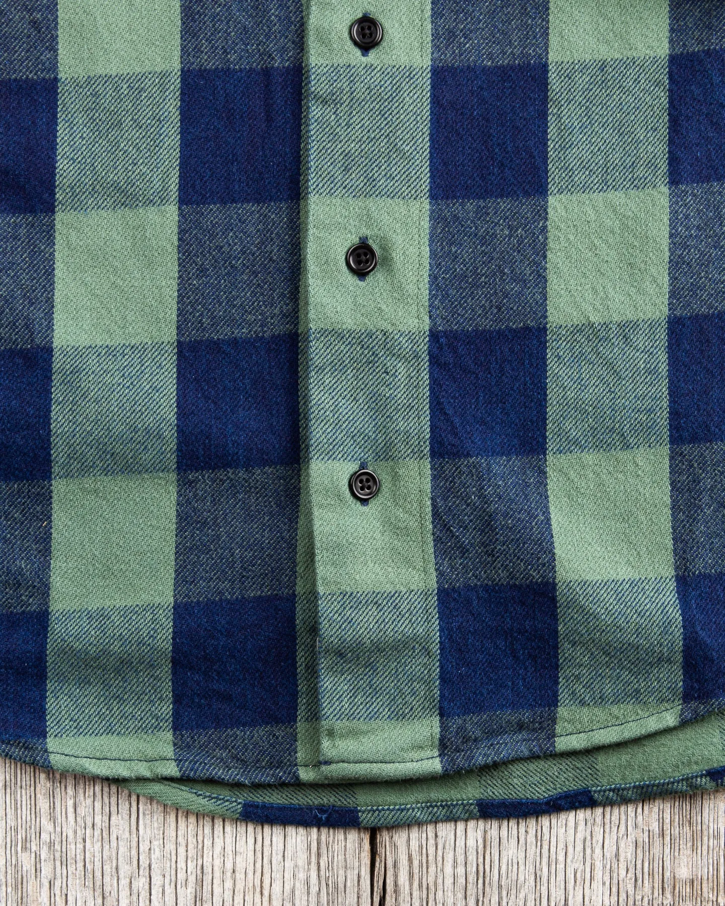 Indigofera Norris Flannel Shirt Dark Indigo / Green