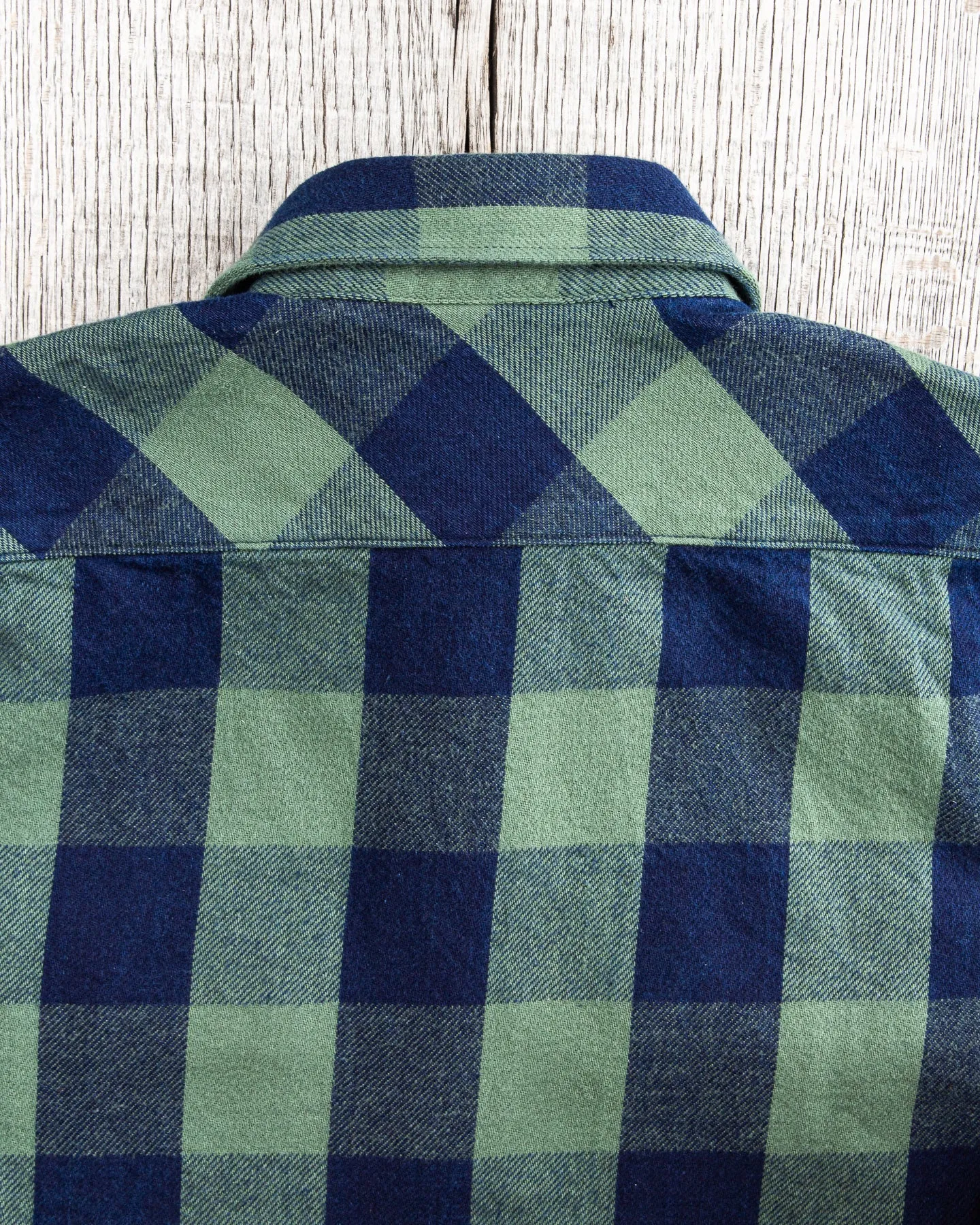 Indigofera Norris Flannel Shirt Dark Indigo / Green