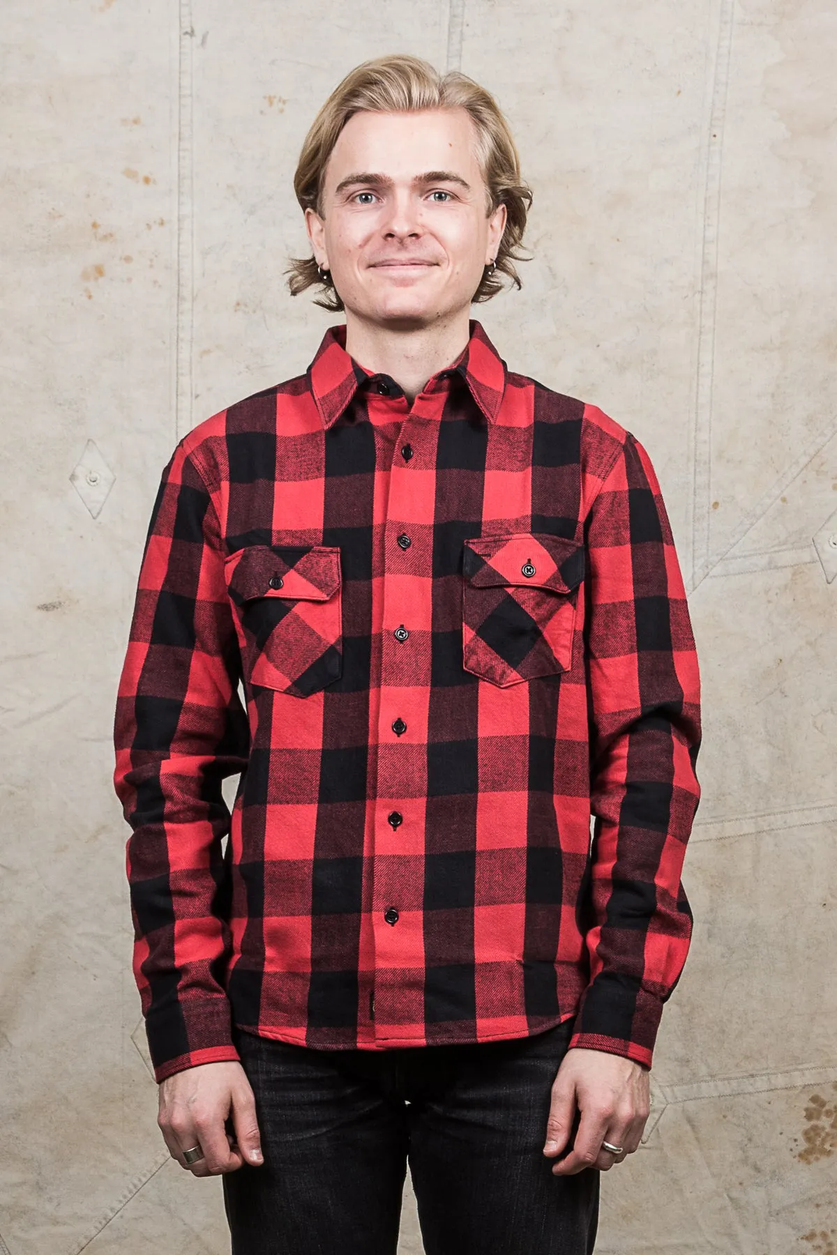 Indigofera Norris Flannel Shirt Red / Black