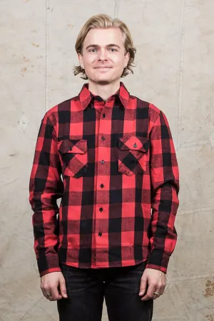 Indigofera Norris Flannel Shirt Red / Black
