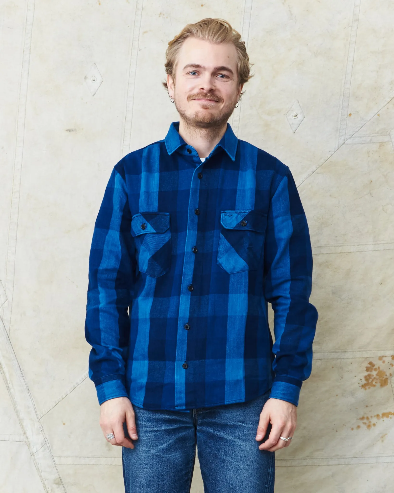 Indigofera Norris Flannel Shirt Triple Indigo