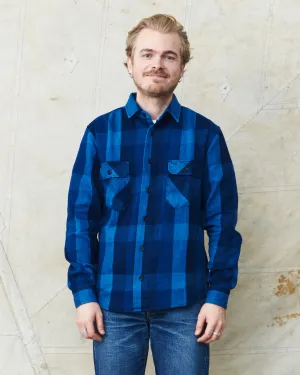 Indigofera Norris Flannel Shirt Triple Indigo