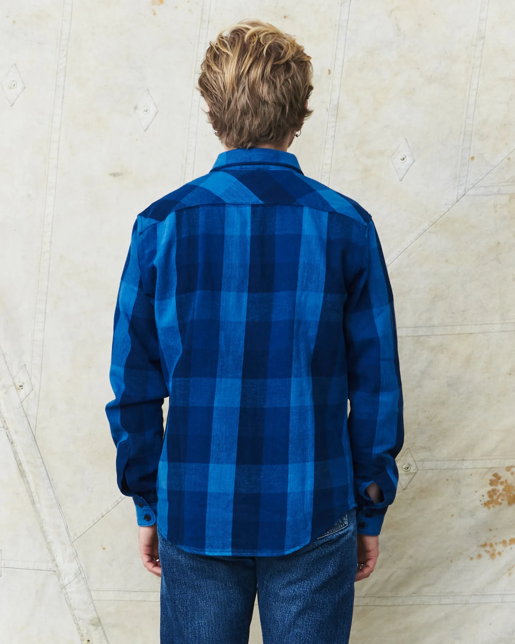 Indigofera Norris Flannel Shirt Triple Indigo