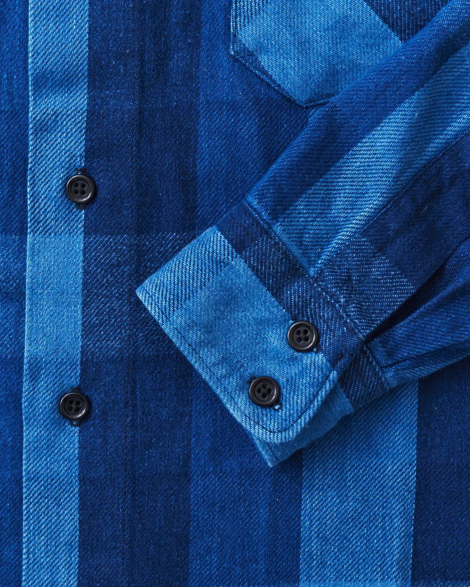 Indigofera Norris Flannel Shirt Triple Indigo