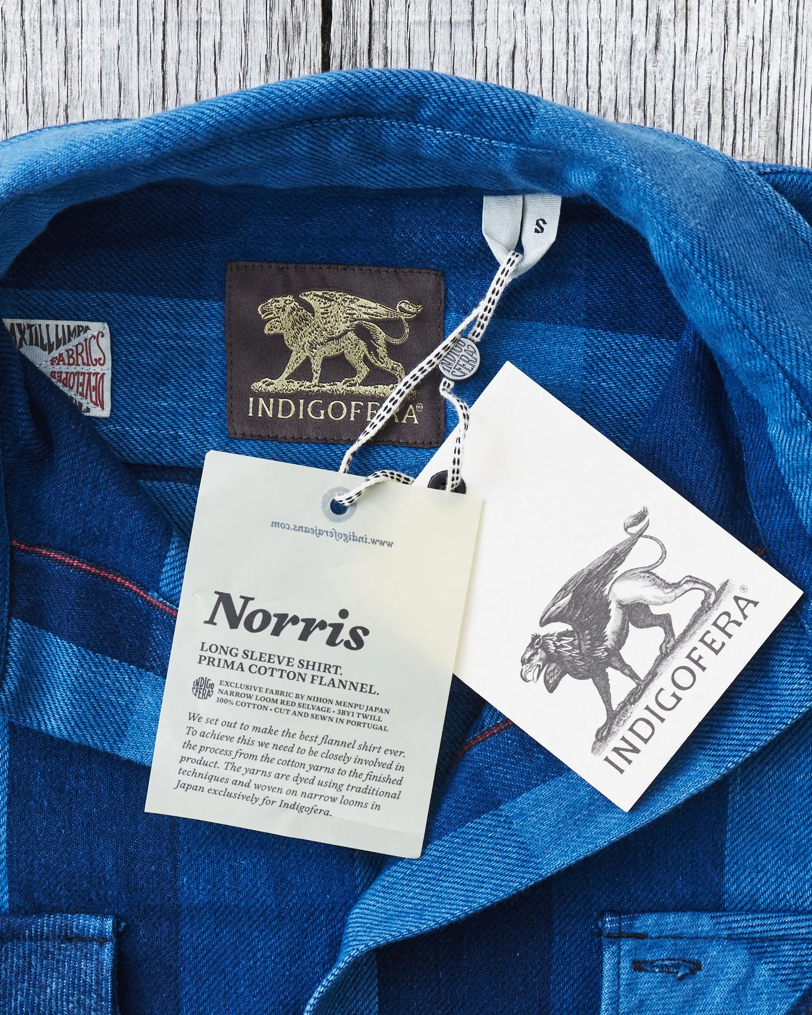 Indigofera Norris Flannel Shirt Triple Indigo
