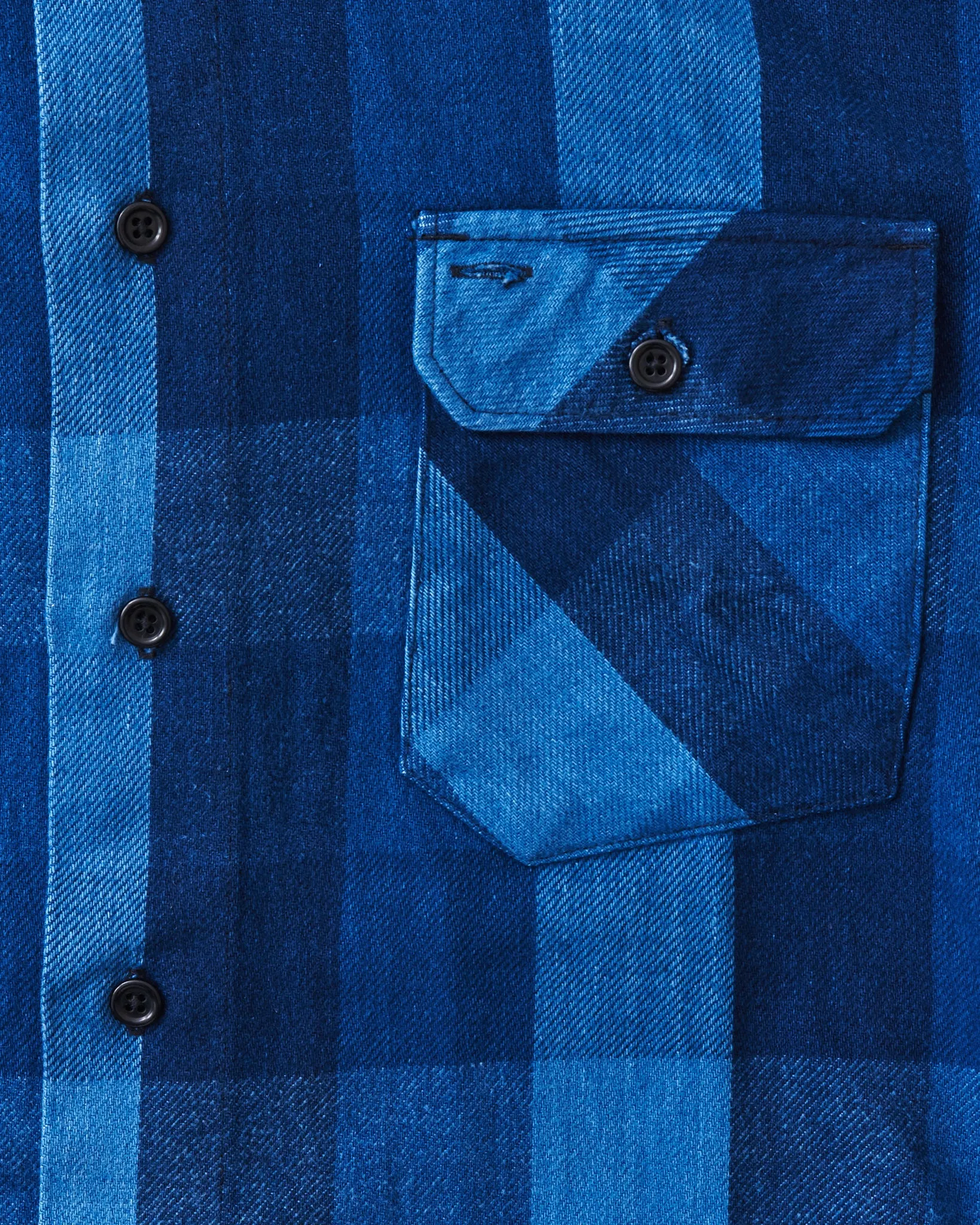 Indigofera Norris Flannel Shirt Triple Indigo
