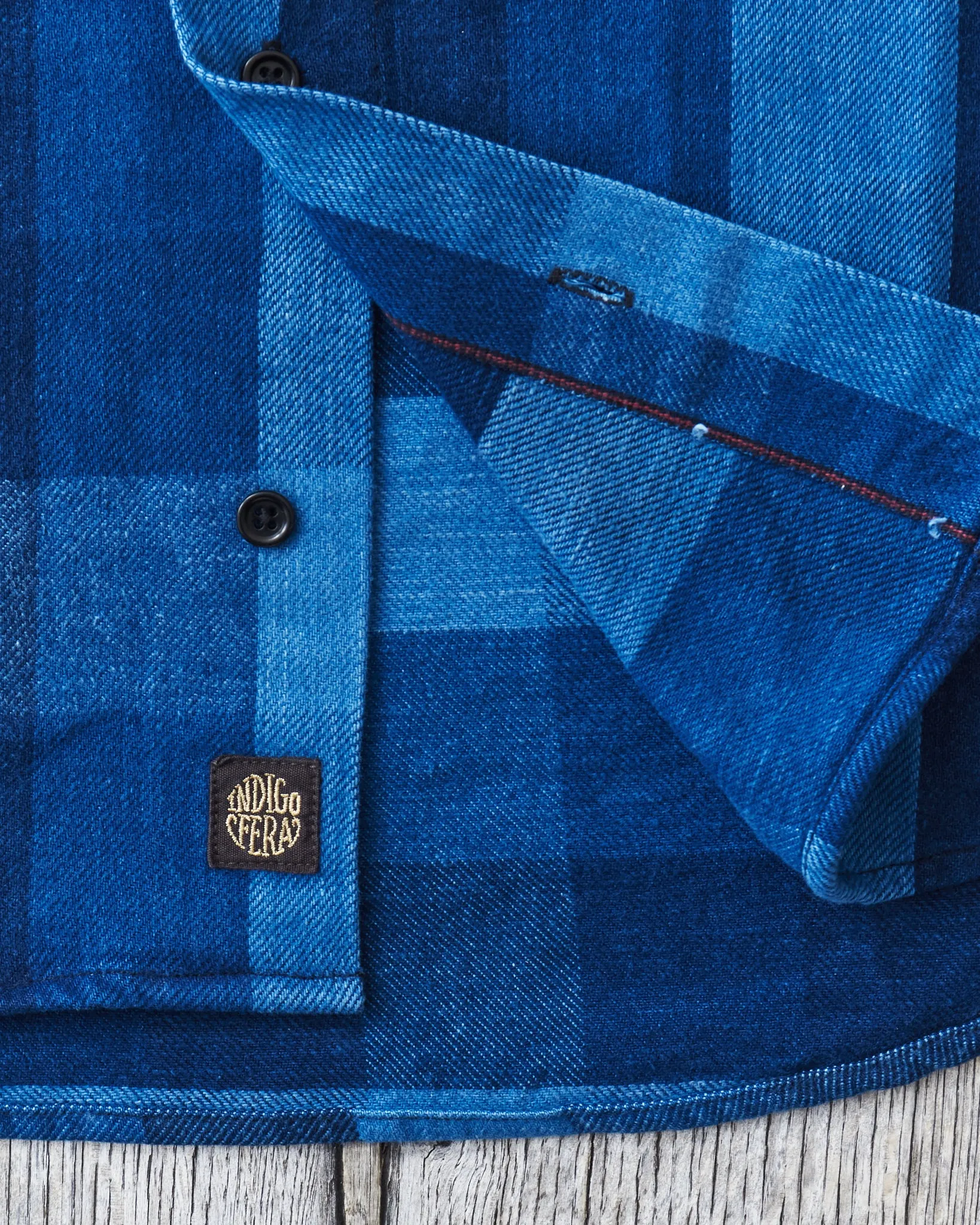 Indigofera Norris Flannel Shirt Triple Indigo