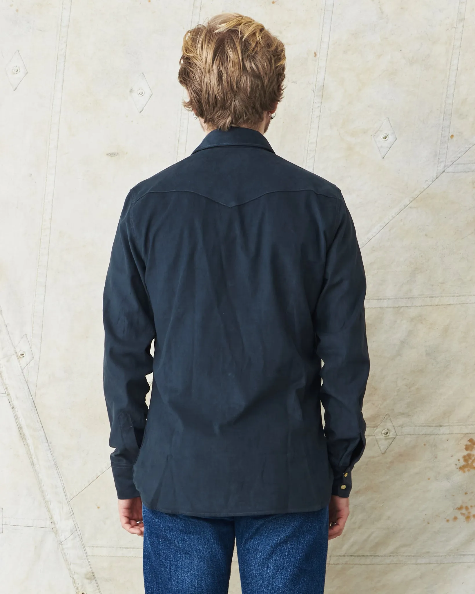 Indigofera Sideras Corduroy Shirt Petrol