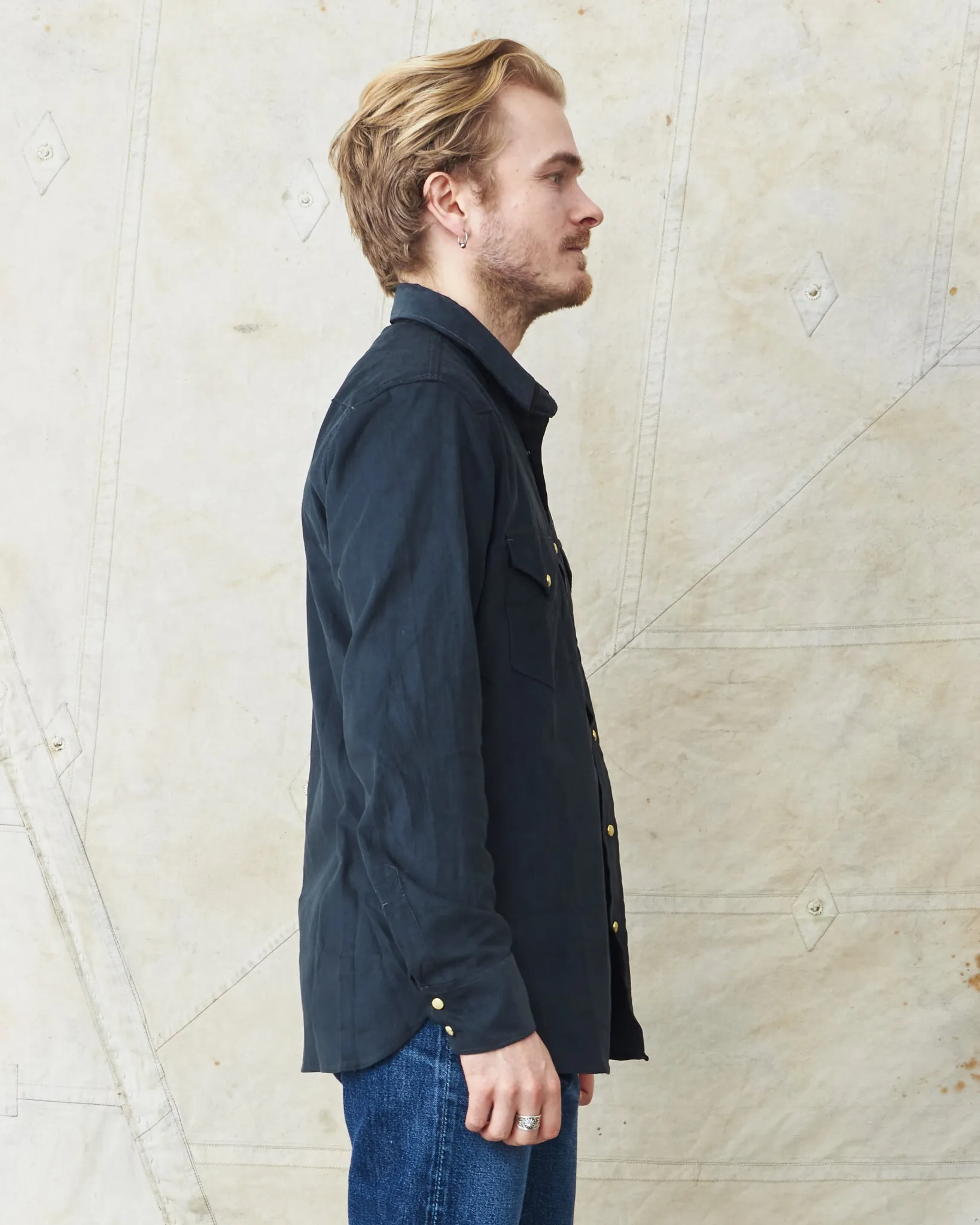 Indigofera Sideras Corduroy Shirt Petrol
