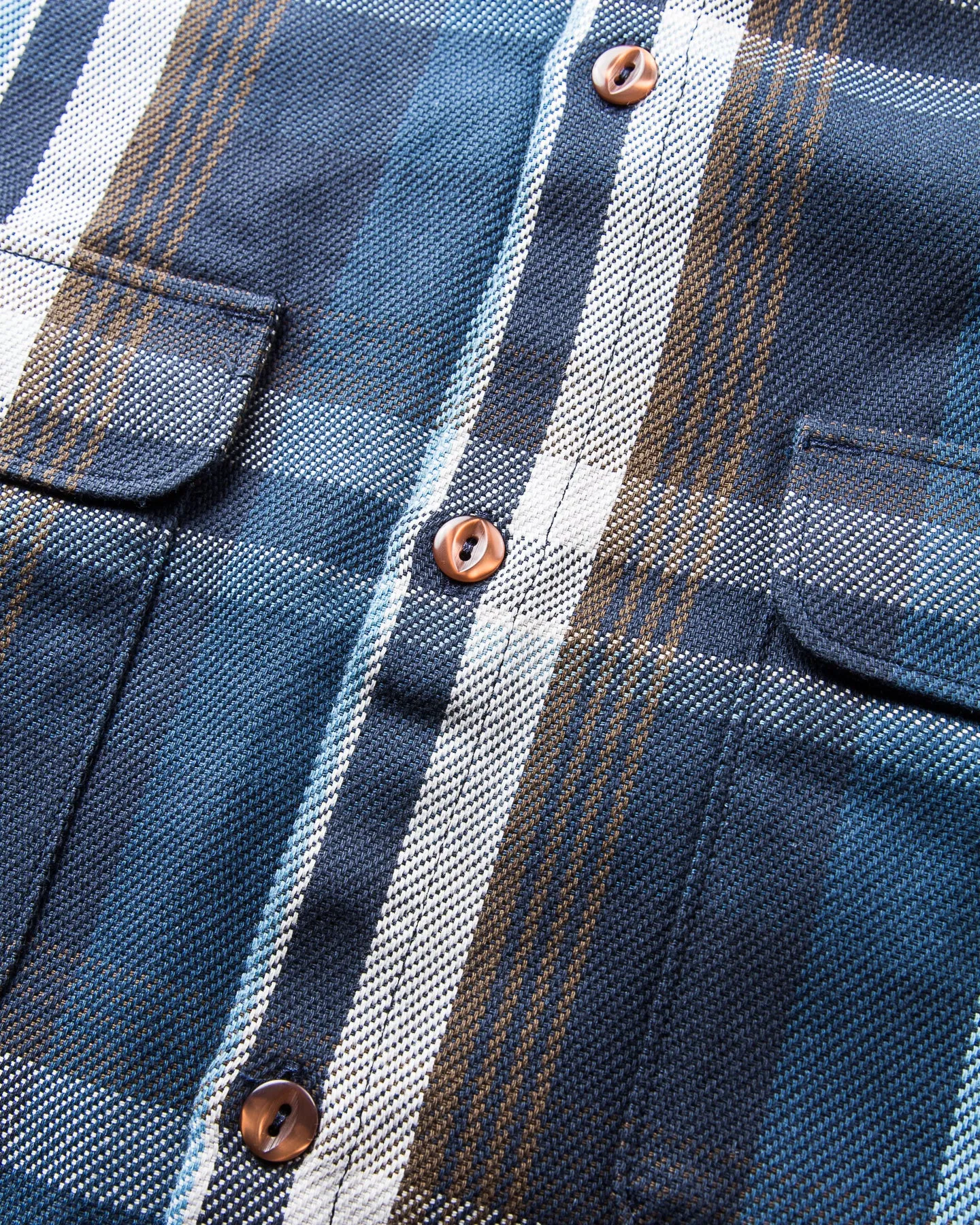 Indigofera Webster Shirt Blue Flannel Check