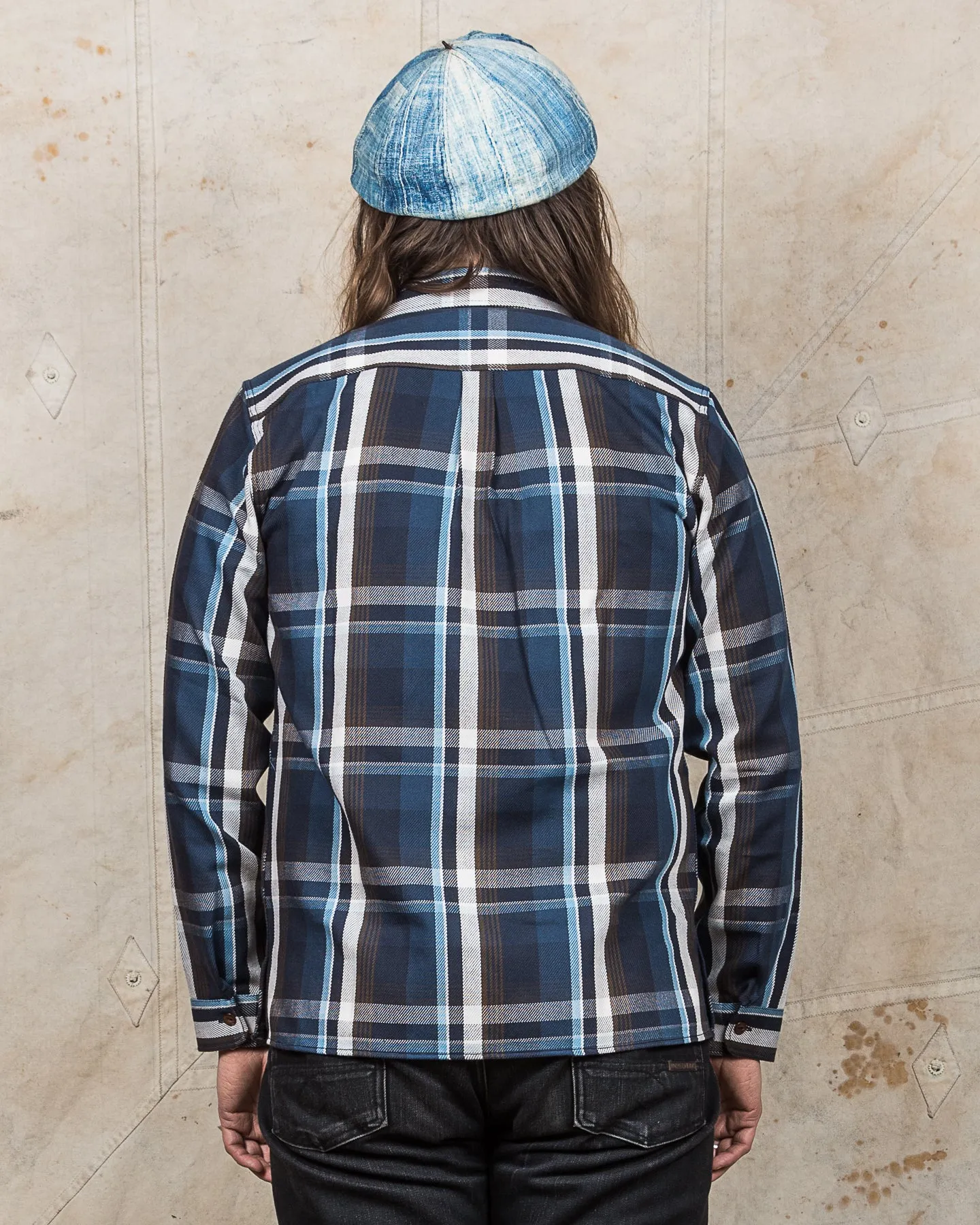 Indigofera Webster Shirt Blue Flannel Check