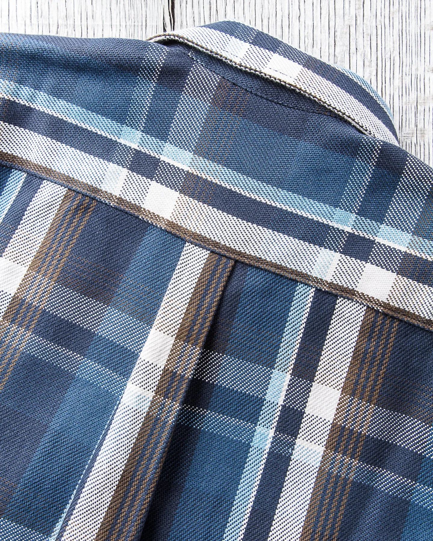 Indigofera Webster Shirt Blue Flannel Check