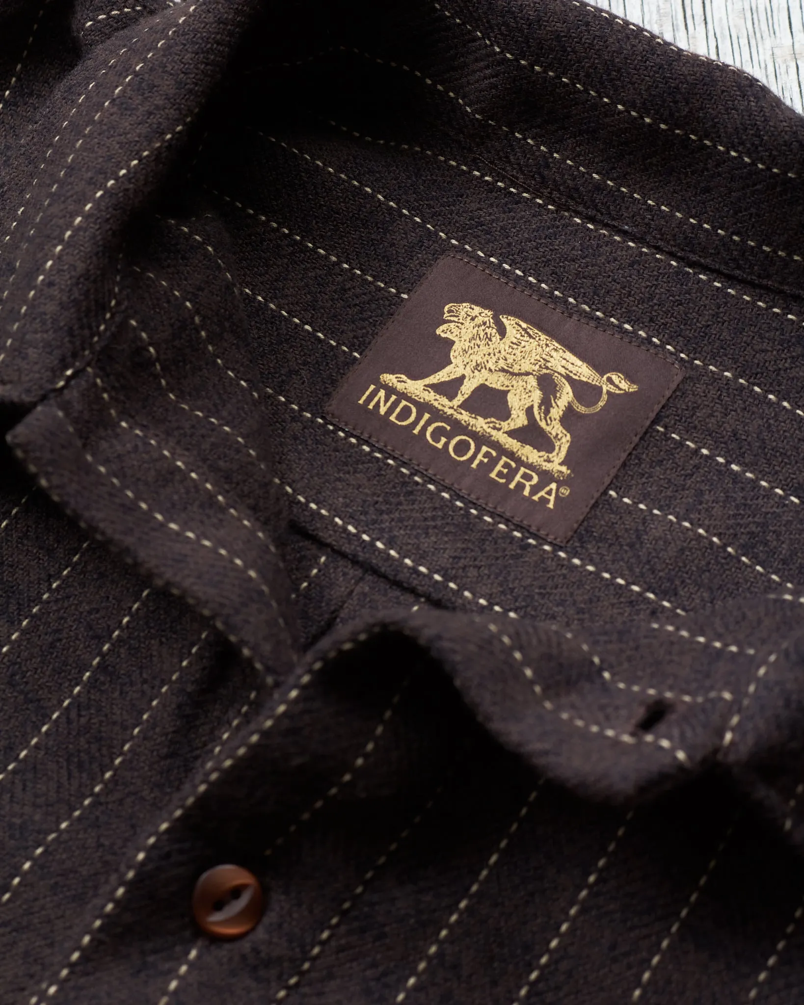 Indigofera Webster Shirt Brown / White