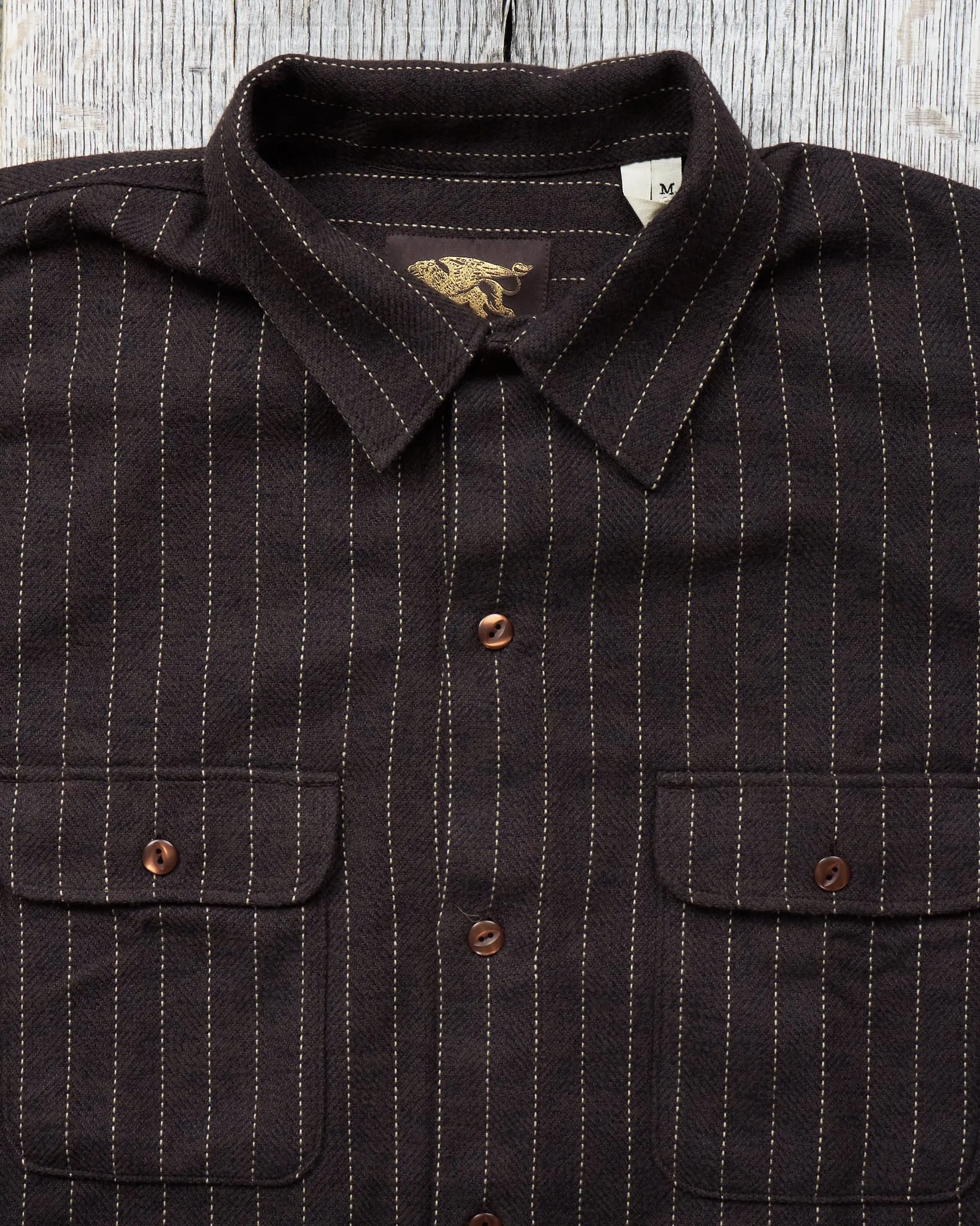 Indigofera Webster Shirt Brown / White