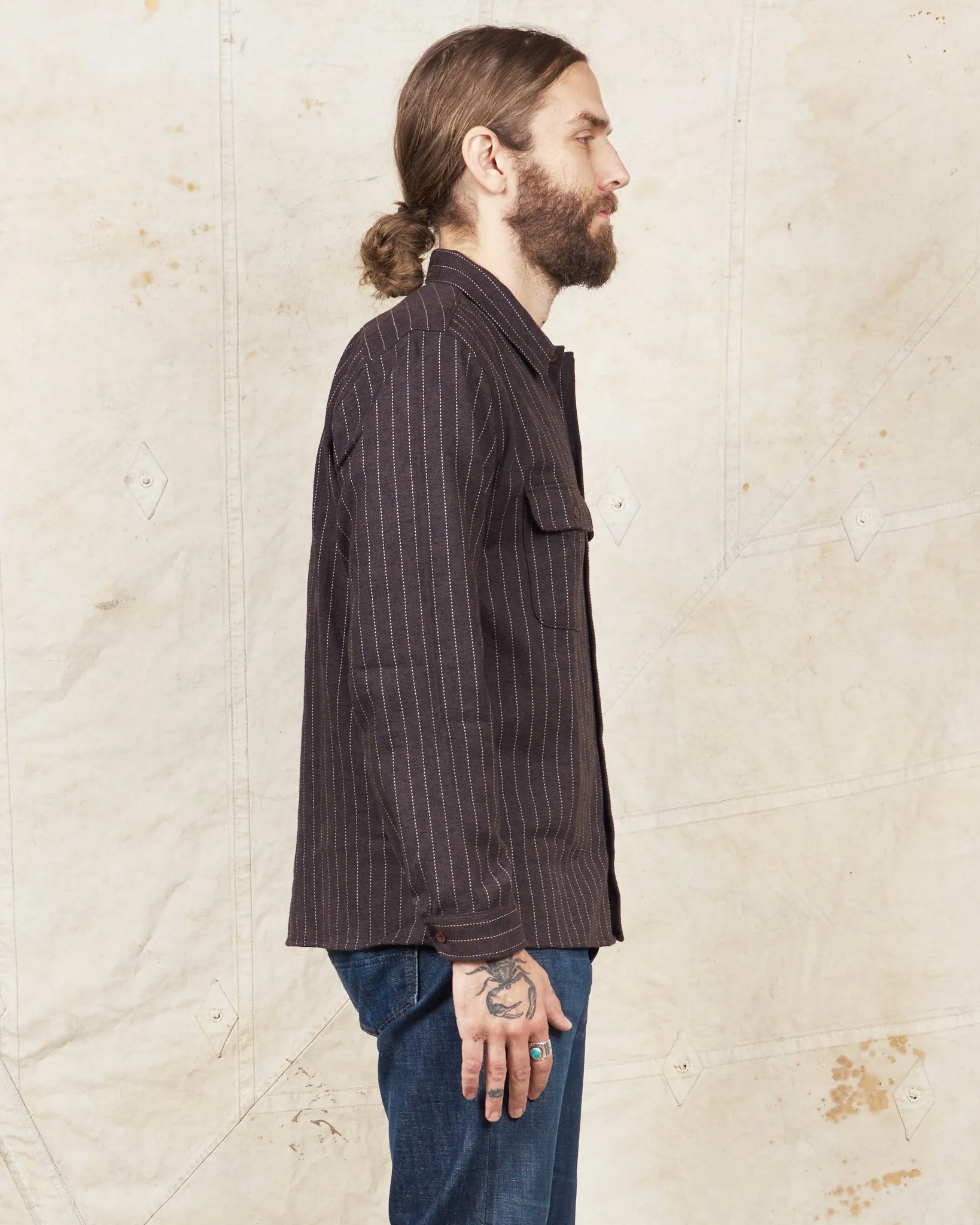 Indigofera Webster Shirt Brown / White