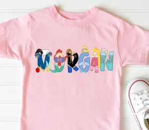 INFANT Disney Princess Character Name Shirt