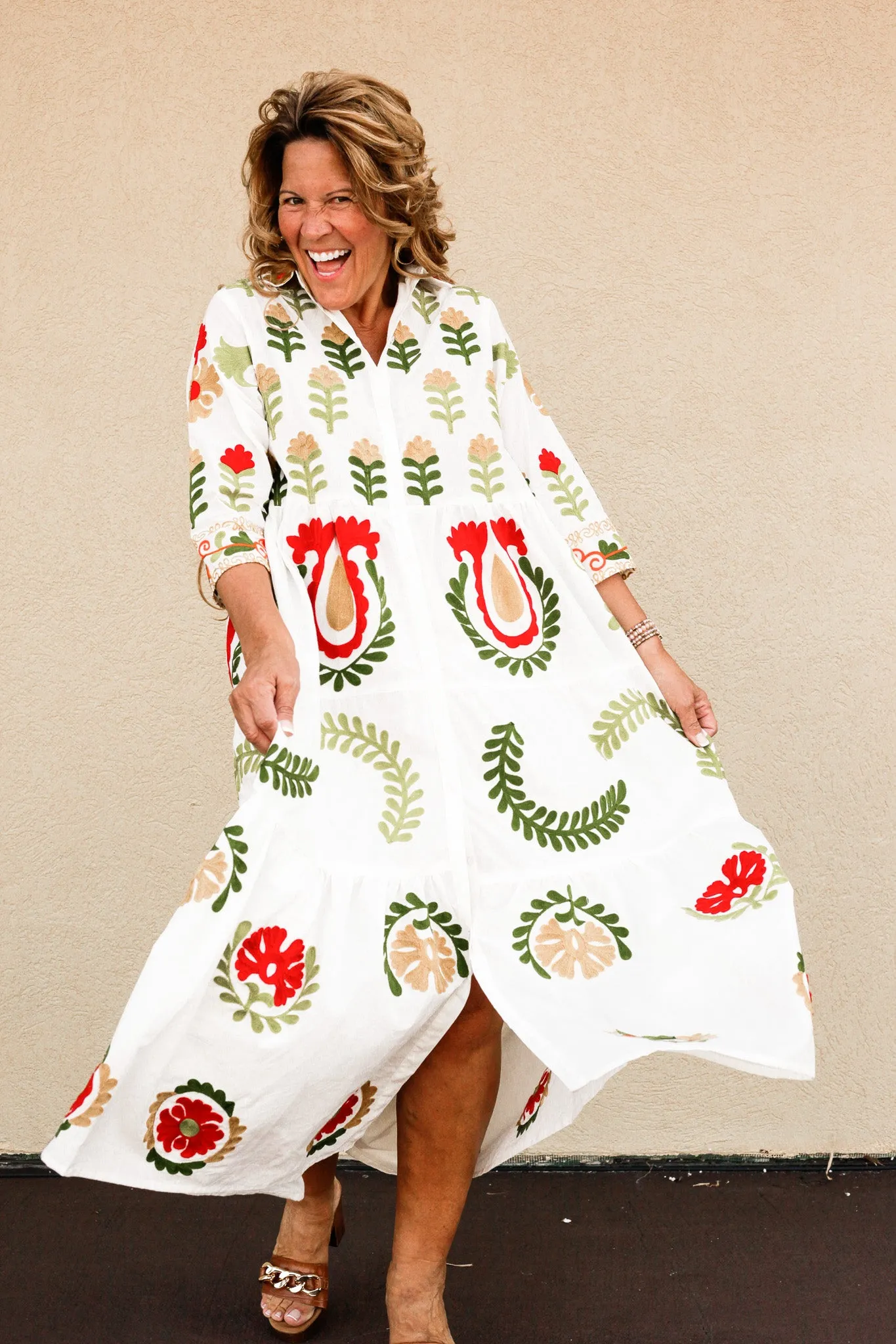 Isla Embroidered Dress