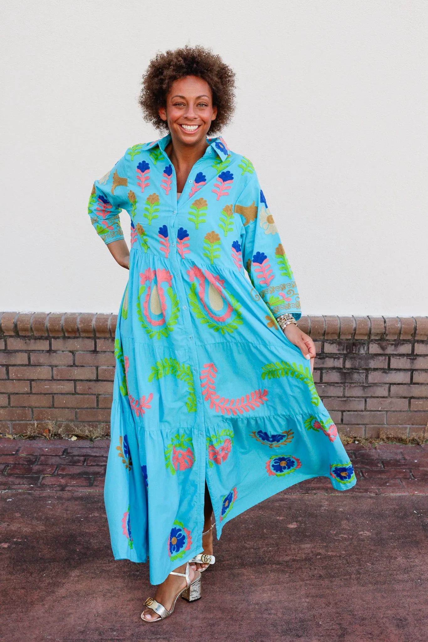 Isla Embroidered Dress