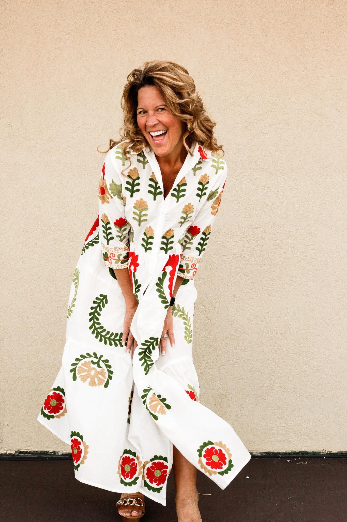 Isla Embroidered Dress