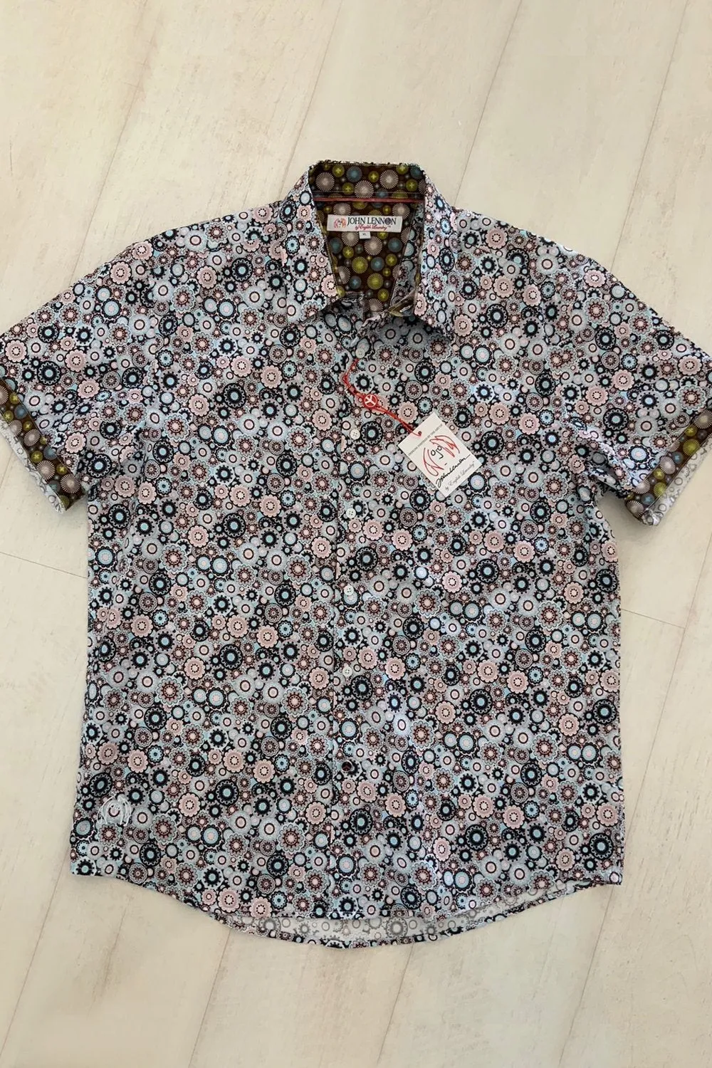 John Lennon Short Sleeve Shirt Aqua