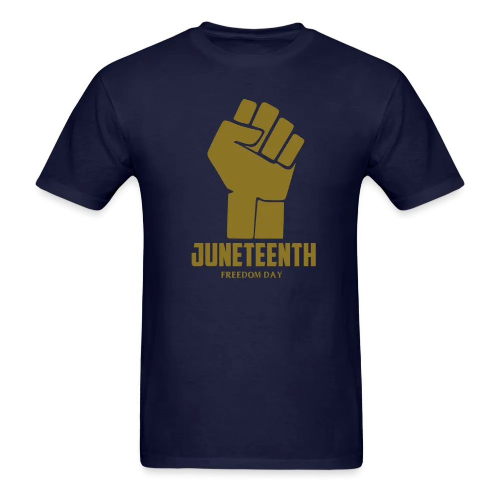 Juneteenth Freedom Day Metallic Fist T-Shirt