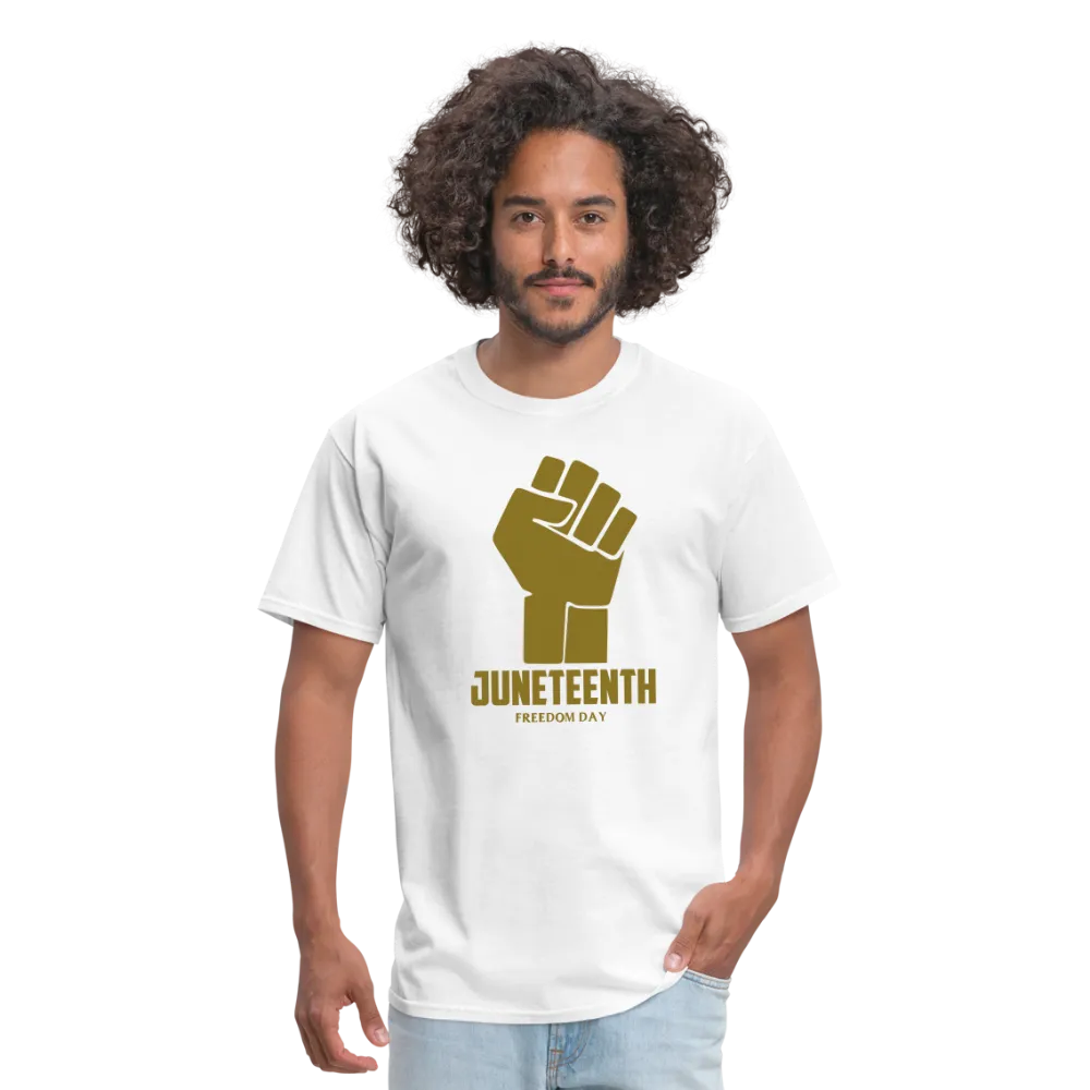 Juneteenth Freedom Day Metallic Fist T-Shirt
