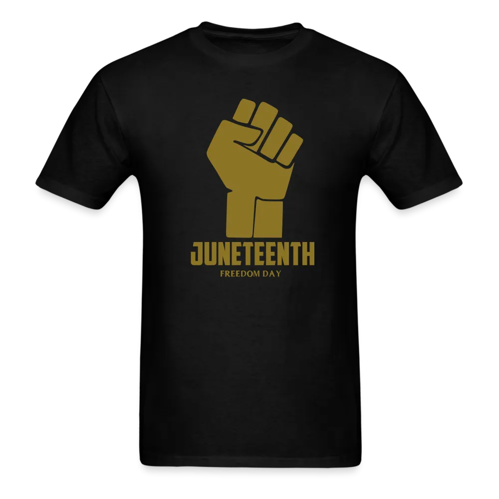 Juneteenth Freedom Day Metallic Fist T-Shirt