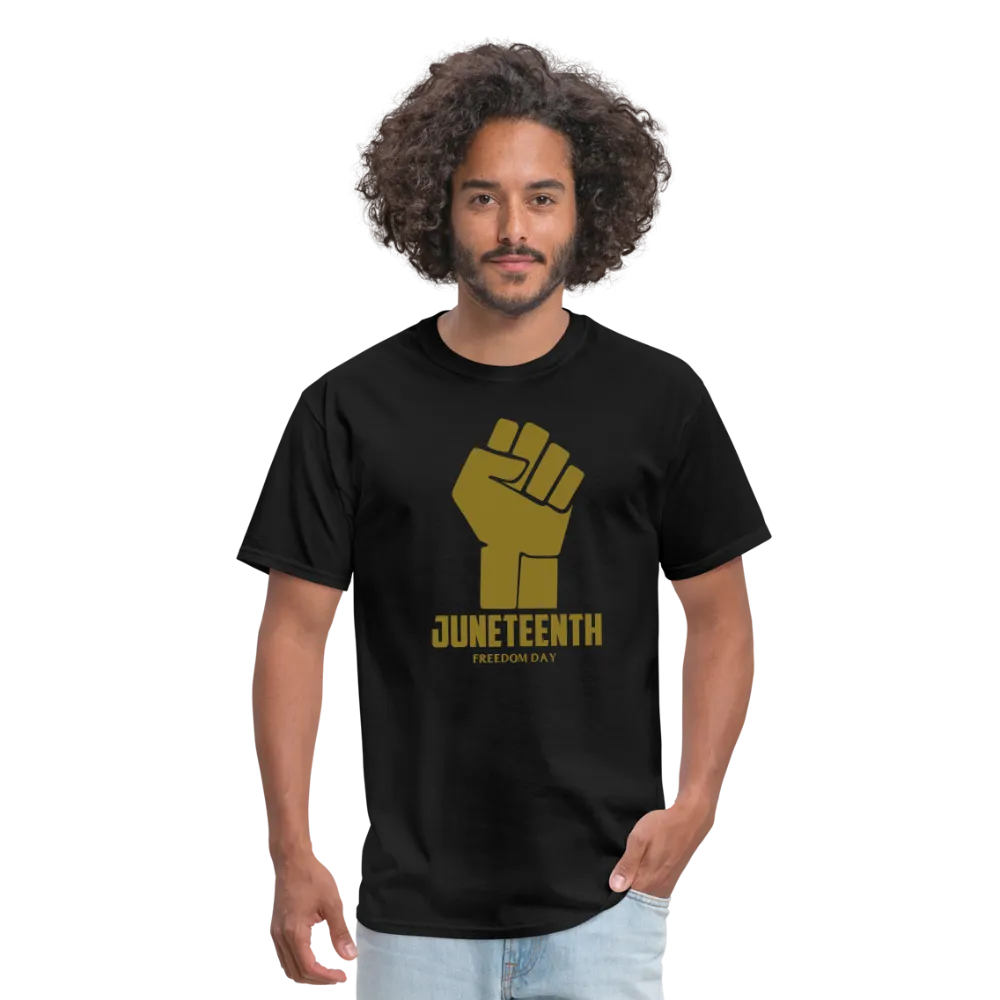 Juneteenth Freedom Day Metallic Fist T-Shirt