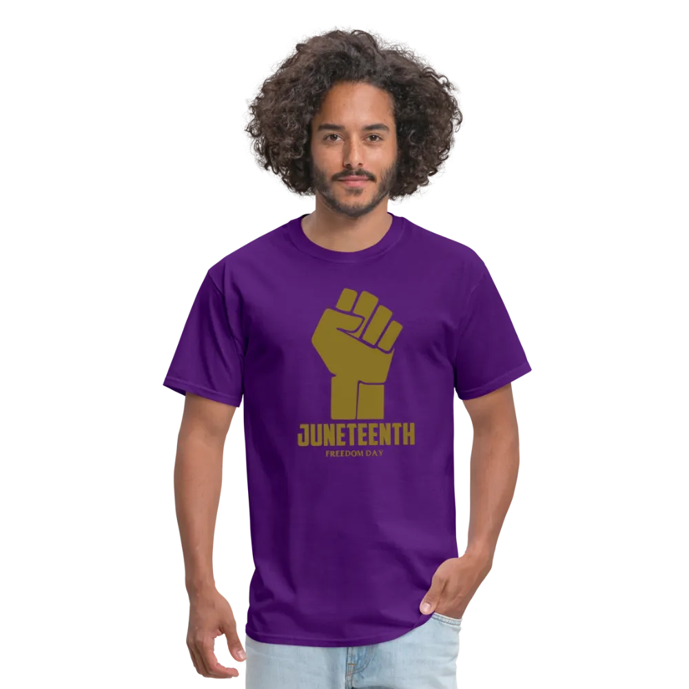 Juneteenth Freedom Day Metallic Fist T-Shirt