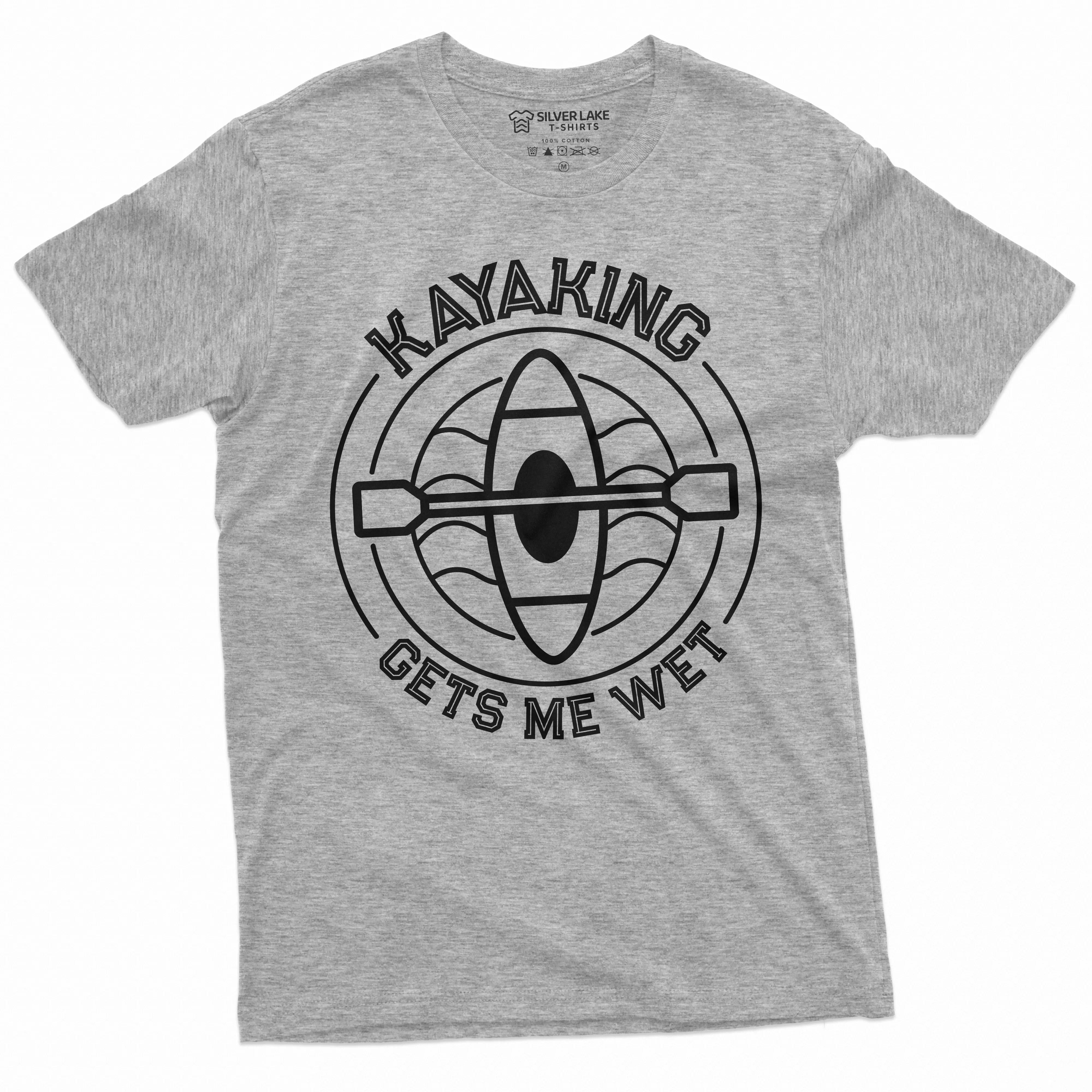 Kayaking funny Tee shirt Waters Sports Kayak Double meaning Gets me wet Sportsman Mens Womens Gift Shirt