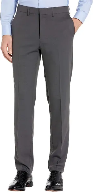 Kenneth Cole REACTION Men's Slim-Fit Stretch Gabardine Dress Pants (Charcoal Heather, 33Wx32L)