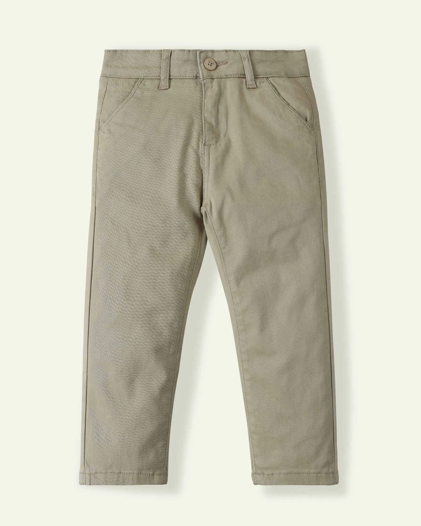 Khaki Straight Fit Chinos